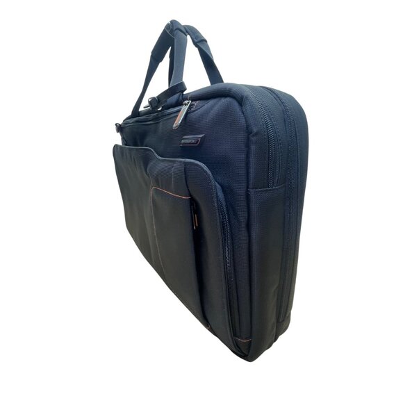 Briggs & Riley Mens Black Nylon Adjustable Strap Spacious Laptop Briefcase Sz L - Picture 3 of 16